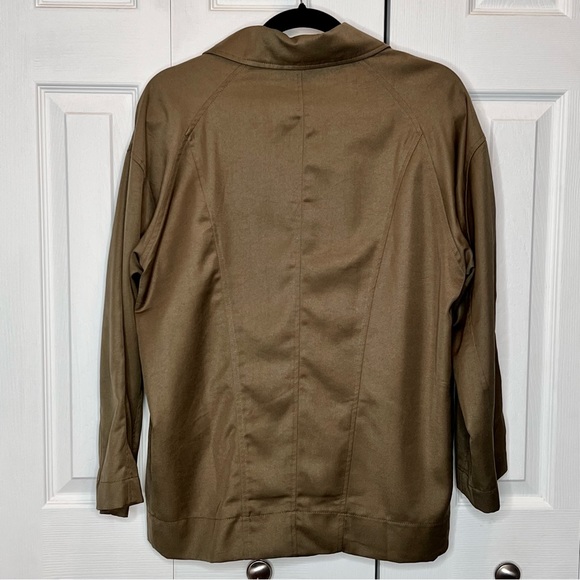 Gilli Womens Jacket Size S/M Army Green Military Infantry Draped Button Up - Picture 4 of 12